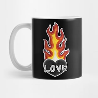 Burning LOVE Heart Mug